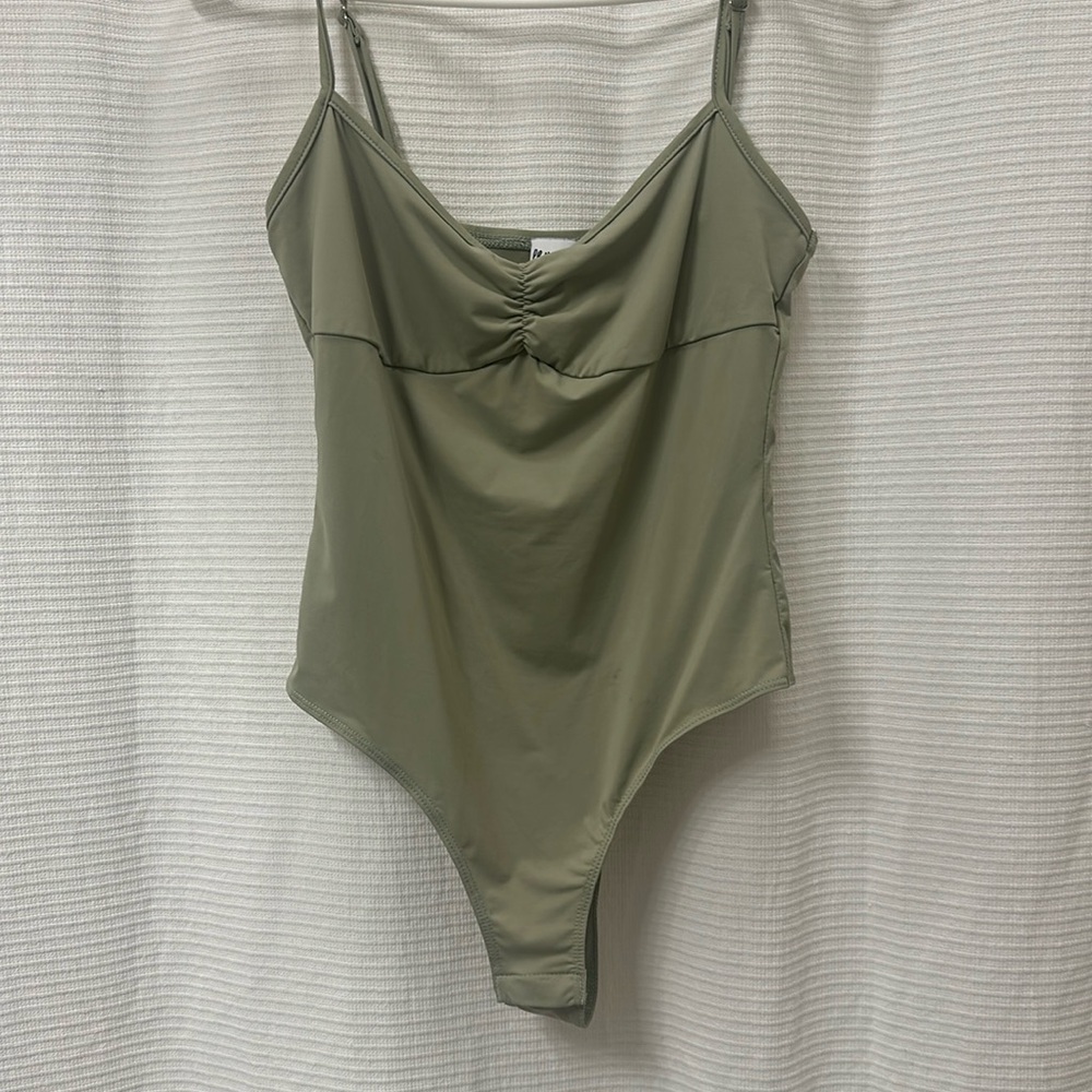 Princess Polly sage green bodysuit